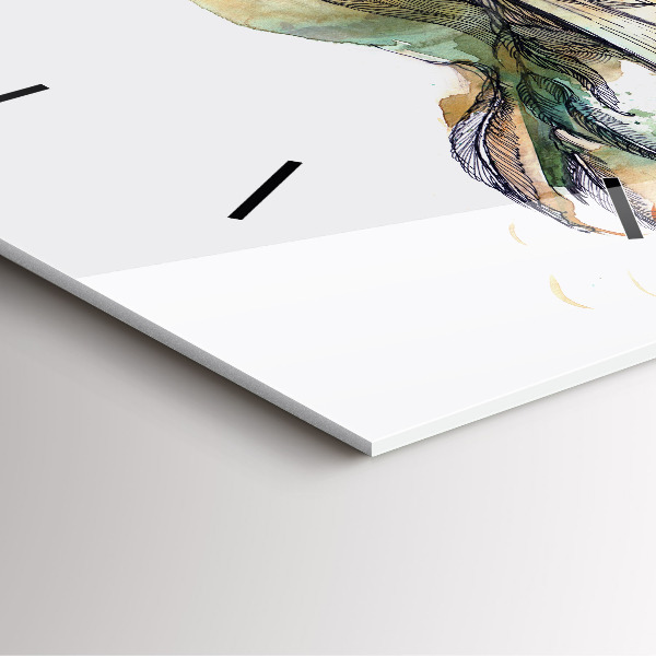 Szögletes fali üvegóra A madár és a könyv