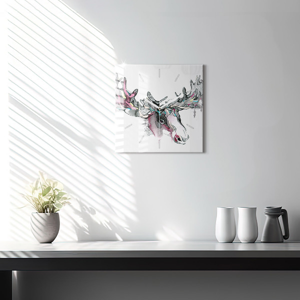 Szögletes fali üvegóra Moose elvont