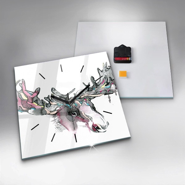 Szögletes fali üvegóra Moose elvont