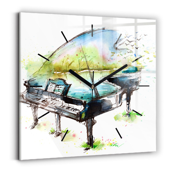 Szögletes fali üvegóra Illusztráció 4 évszak