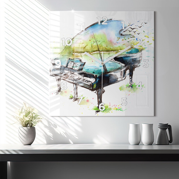 Szögletes fali üvegóra Illusztráció 4 évszak