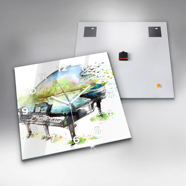 Szögletes fali üvegóra Illusztráció 4 évszak