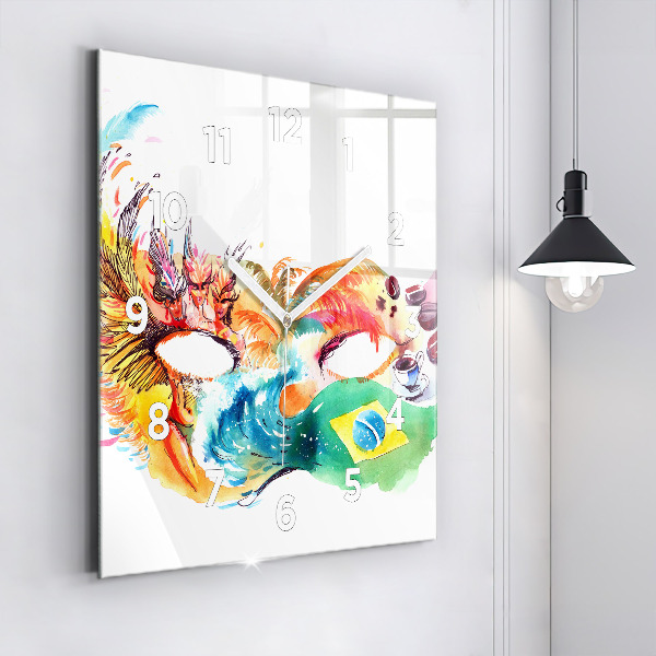 Szögletes fali üvegóra Kultúra - brazil zászló