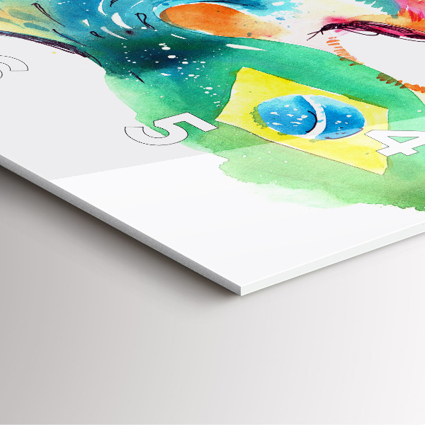 Szögletes fali üvegóra Kultúra - brazil zászló