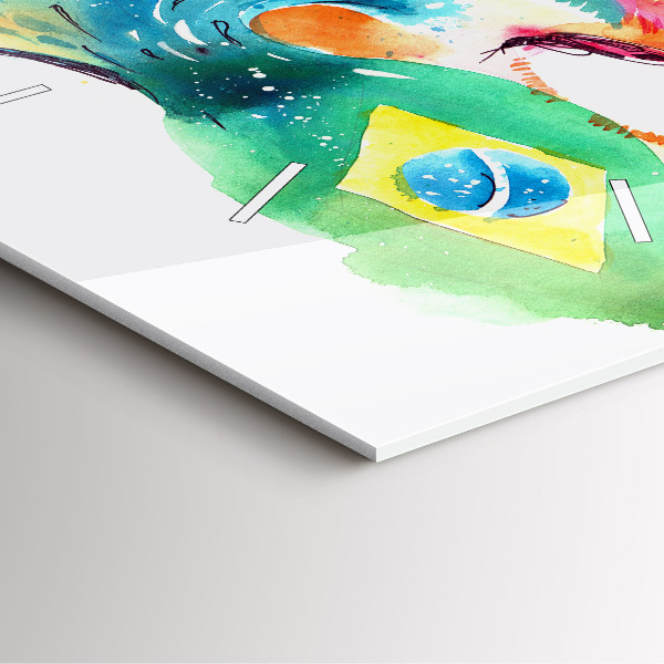 Szögletes fali üvegóra Kultúra - brazil zászló