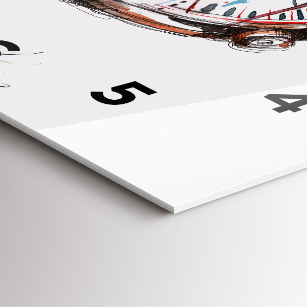 Szögletes fali üvegóra Svájci óra