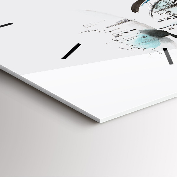 Szögletes fali üvegóra Város szemüvegben