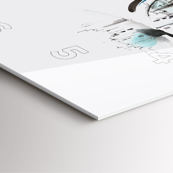 Szögletes fali üvegóra Város szemüvegben