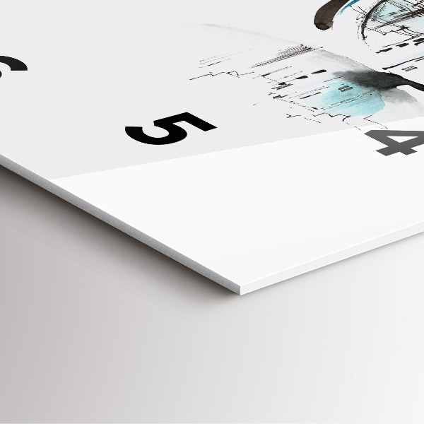 Szögletes fali üvegóra Város szemüvegben