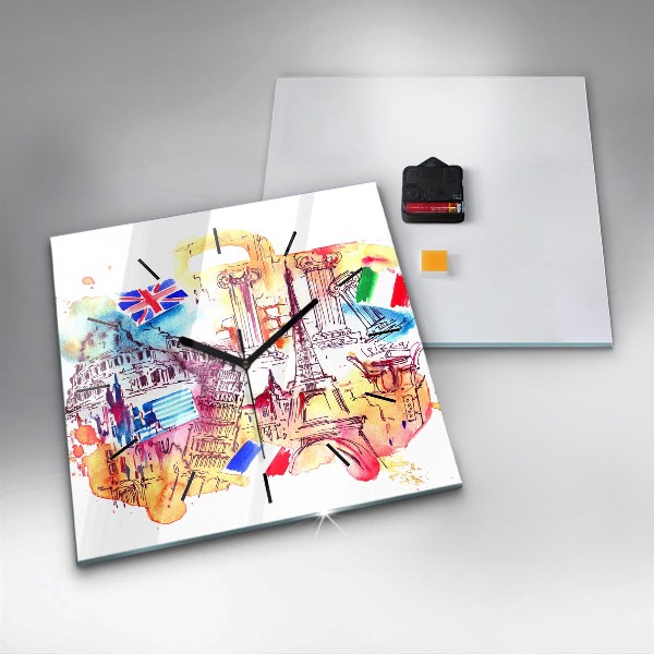 Szögletes fali üvegóra Vonzó országok a világon