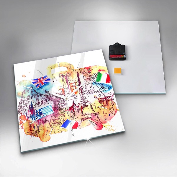 Szögletes fali üvegóra Vonzó országok a világon