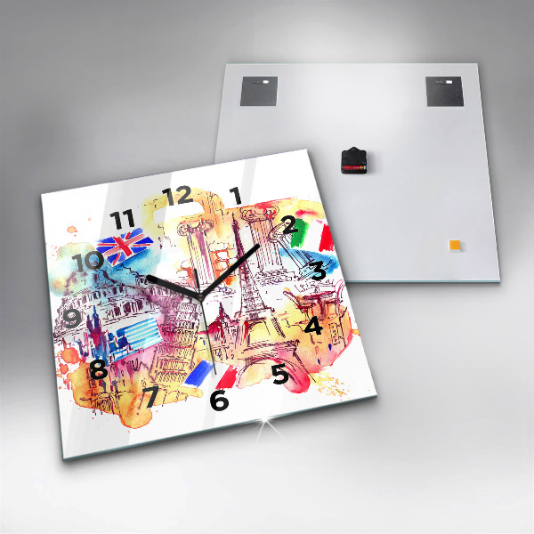 Szögletes fali üvegóra Vonzó országok a világon