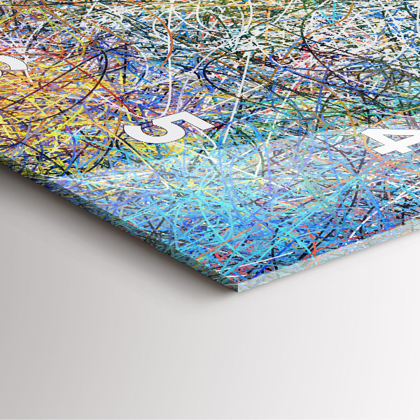 Szögletes fali üvegóra Absztrakció – érzelmek