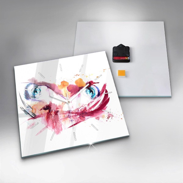 Szögletes fali üvegóra Romantikus pár