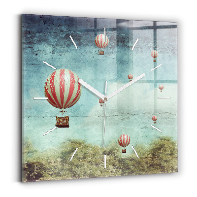 Szögletes fali üvegóra Festett léggömbök