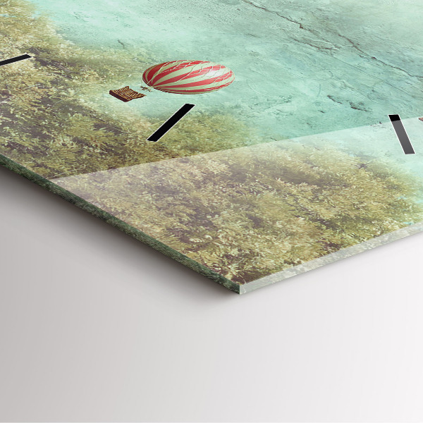 Szögletes fali üvegóra Festett léggömbök