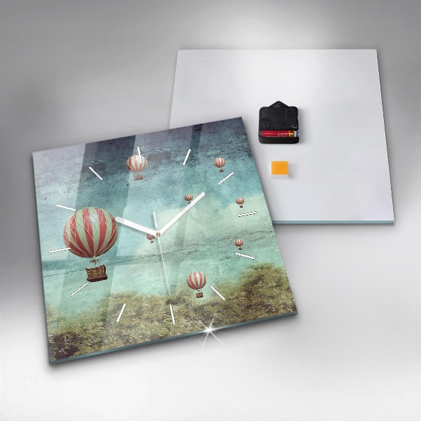 Szögletes fali üvegóra Festett léggömbök