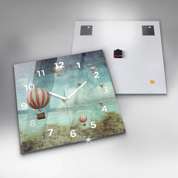 Szögletes fali üvegóra Festett léggömbök