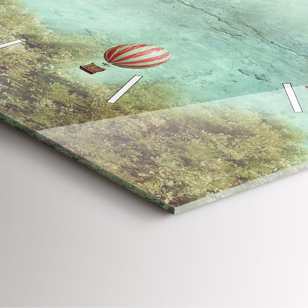 Szögletes fali üvegóra Festett léggömbök