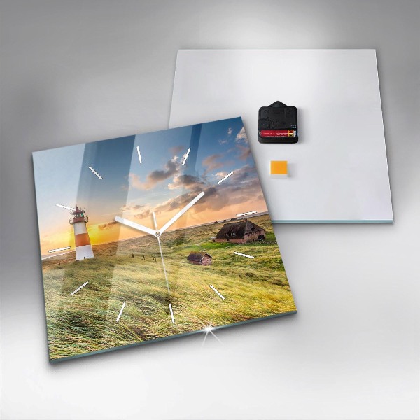 Szögletes fali üvegóra Világítótorony