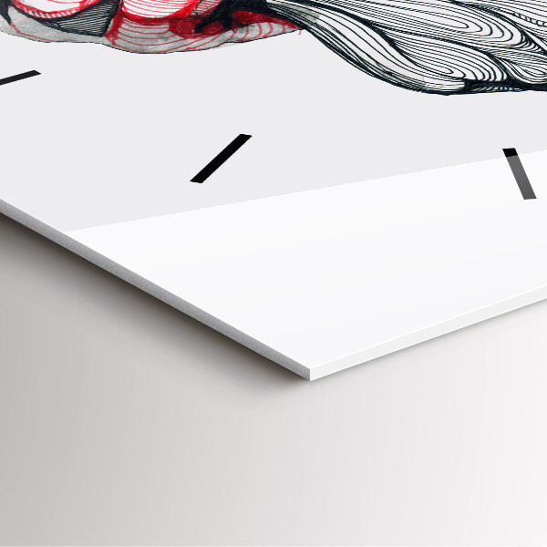 Szögletes fali üvegóra Kézen fogva