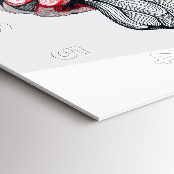 Szögletes fali üvegóra Kézen fogva