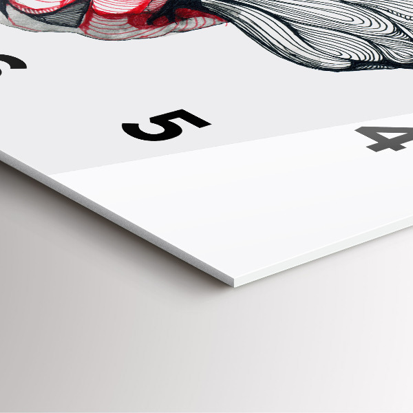 Szögletes fali üvegóra Kézen fogva