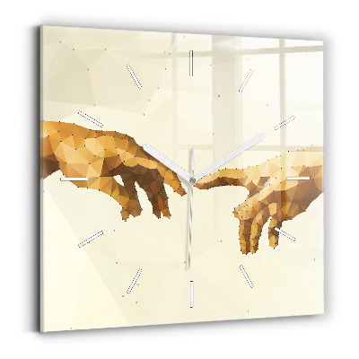 Szögletes fali üvegóra Ádám teremtése