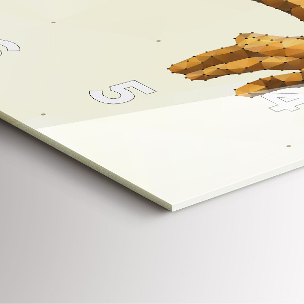 Szögletes fali üvegóra Ádám teremtése