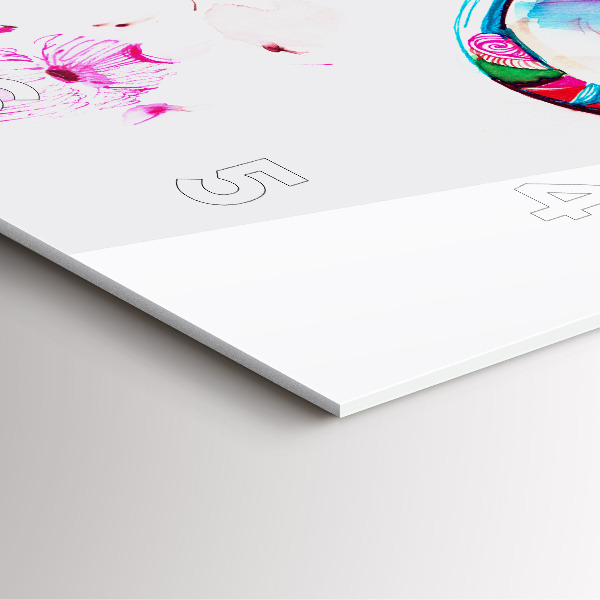 Szögletes fali üvegóra Szemüveges nő