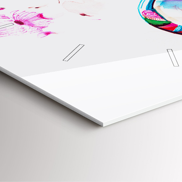 Szögletes fali üvegóra Szemüveges nő