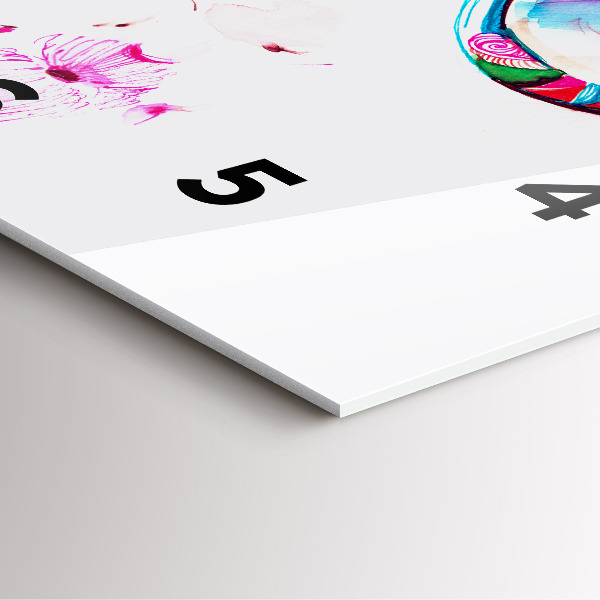 Szögletes fali üvegóra Szemüveges nő