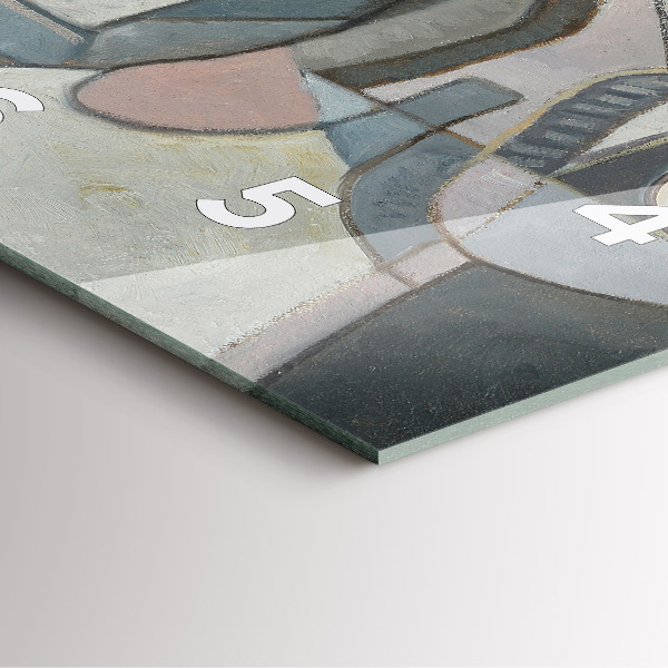 Szögletes fali üvegóra Absztrakt festészet