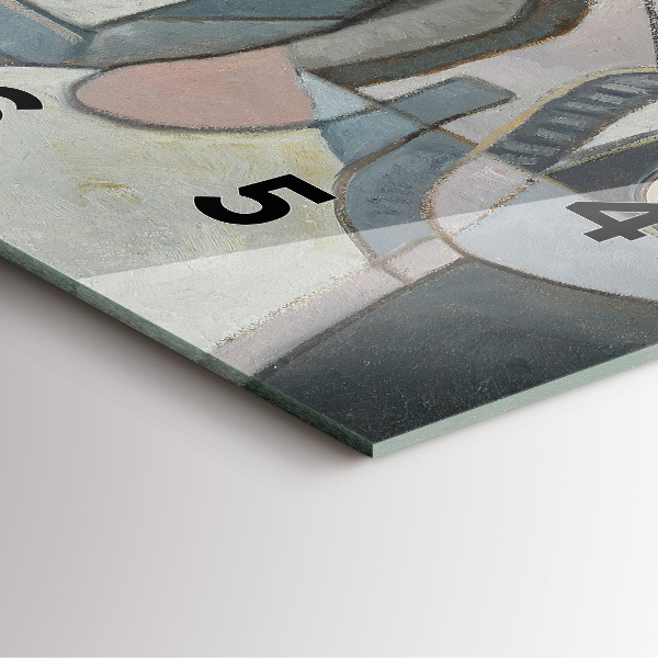 Szögletes fali üvegóra Absztrakt festészet