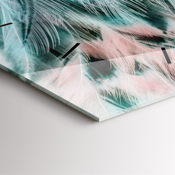 Szögletes fali üvegóra Színes tollak