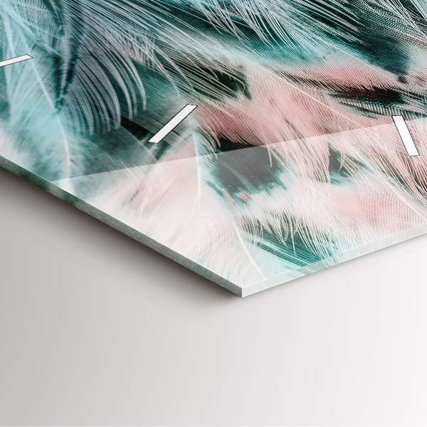 Szögletes fali üvegóra Színes tollak