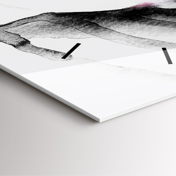 Szögletes fali üvegóra Egy nő portréja