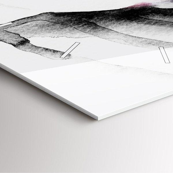 Szögletes fali üvegóra Egy nő portréja