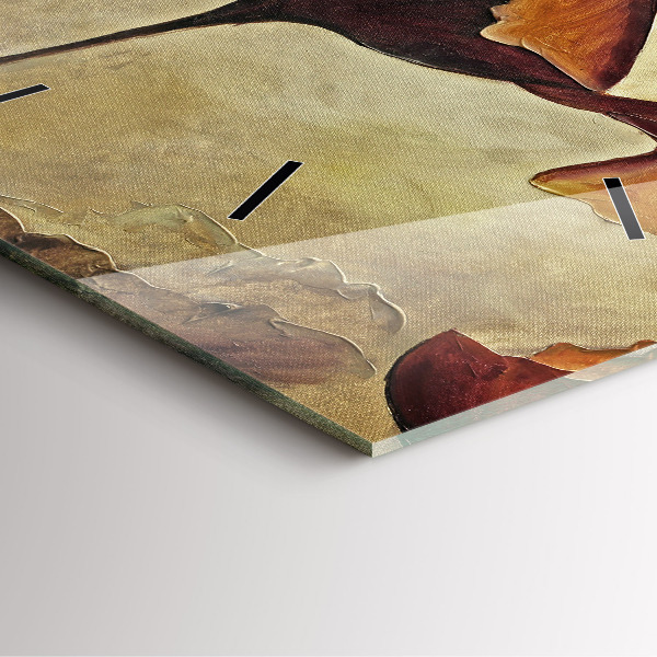 Szögletes fali üvegóra Festett mák