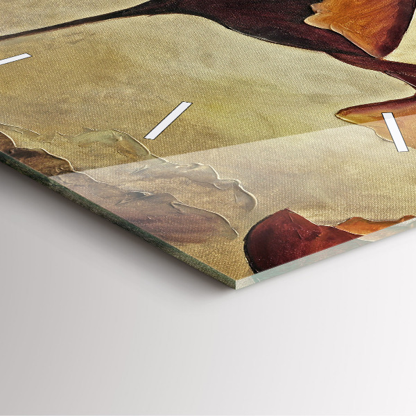 Szögletes fali üvegóra Festett mák