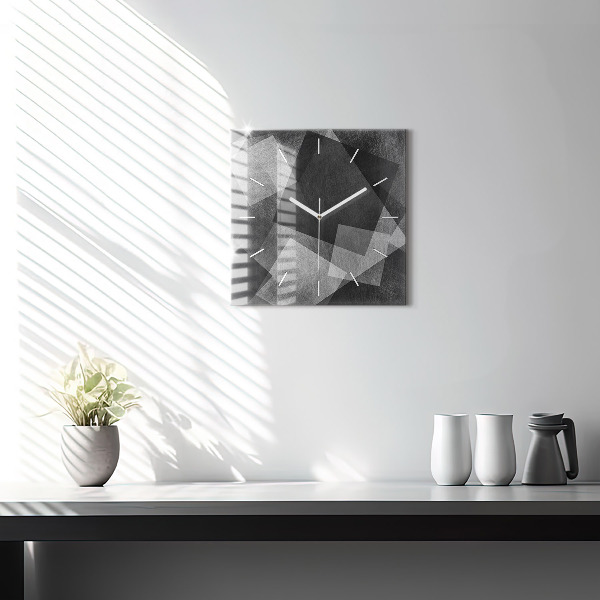 Szögletes fali üvegóra Geometriai absztrakció