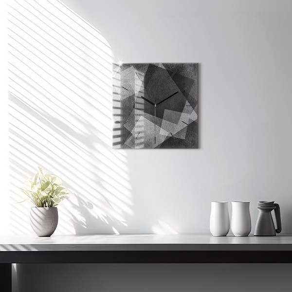 Szögletes fali üvegóra Geometriai absztrakció