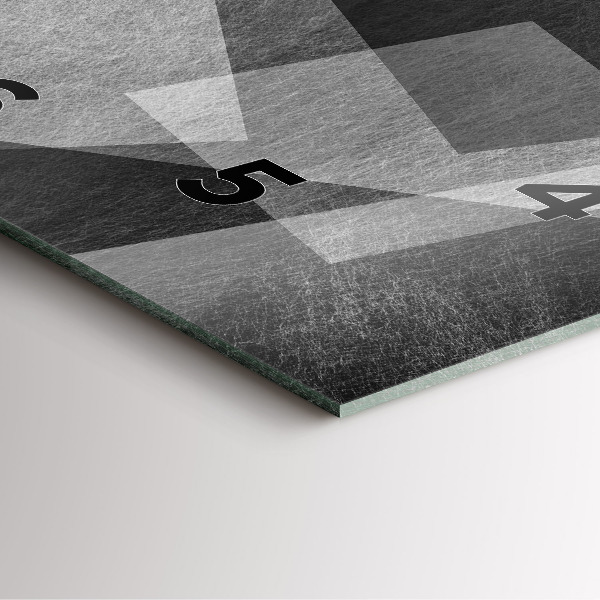 Szögletes fali üvegóra Geometriai absztrakció