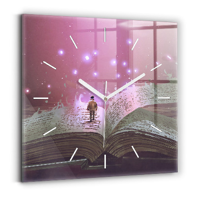 Szögletes fali üvegóra Absztrakciós könyv