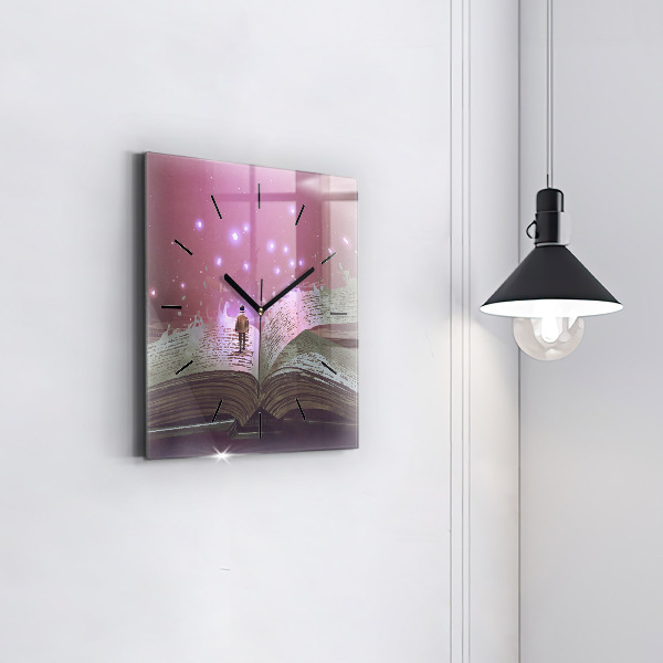 Szögletes fali üvegóra Absztrakciós könyv