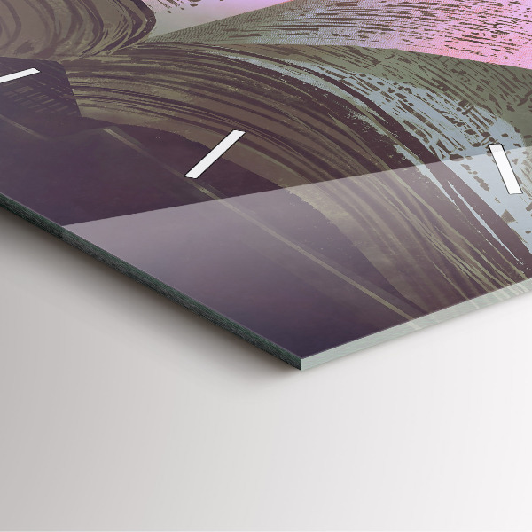 Szögletes fali üvegóra Absztrakciós könyv