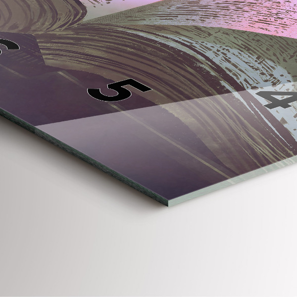 Szögletes fali üvegóra Absztrakciós könyv