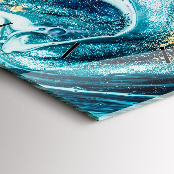 Szögletes fali üvegóra Absztrakt márvány