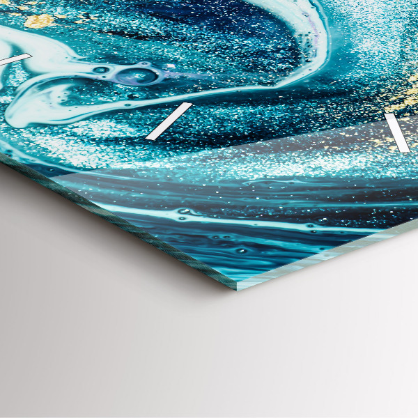 Szögletes fali üvegóra Absztrakt márvány