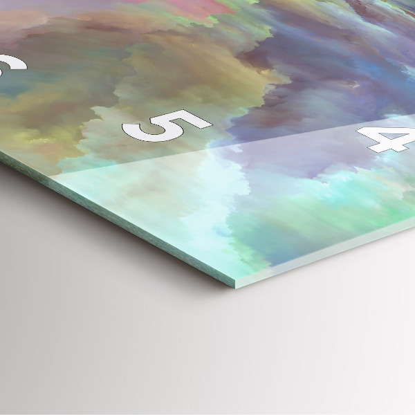 Szögletes fali üvegóra Absztrakt táj